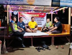 Bhabinkamtibmas Polsek Tebing Tinggi Sambangi Pos Kamling di Desa Pertapaan
